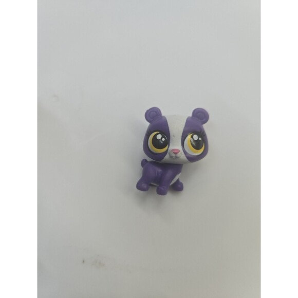LPS Littlest Pet Shop Hasbro Figure Purple Pandas Bear - Picture 2 of 4